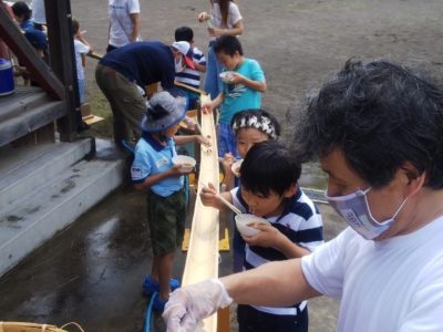 2020.07.26水鉄砲と流しそうめん